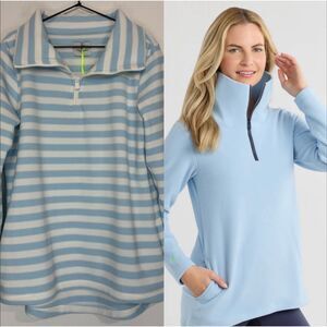 Dudley Stephens Prospect Pullover in Striped Fleece XL NWT